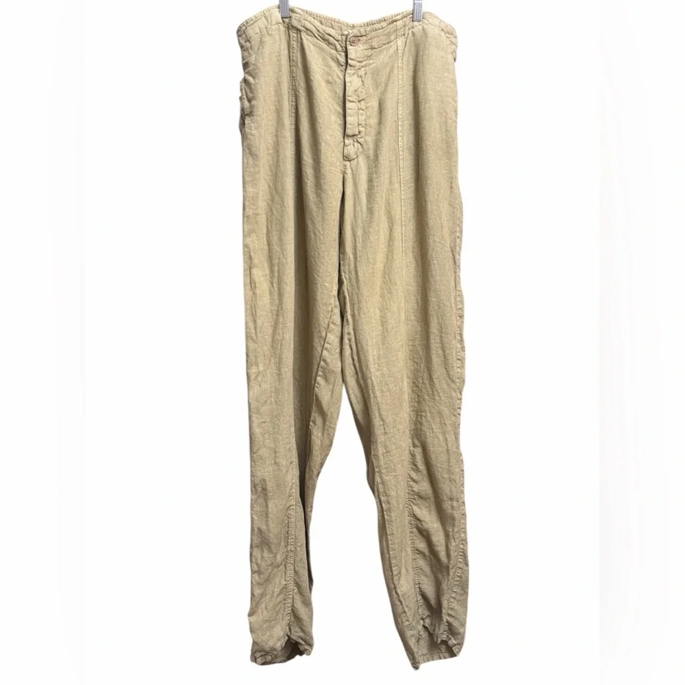 Ermenegildo Zegna Light Beige Linen Casual Trousers